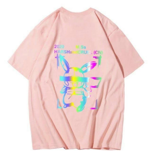 &lt;FREE SHIP&gt; Áo thun nam nữ unisex tay lỡ in phản quang chất thun co giãn 4 chiều (pspika)
