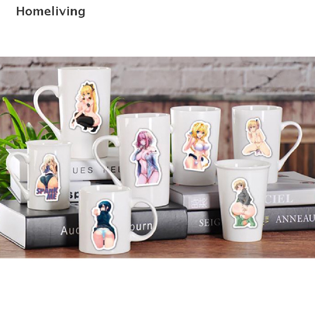 Bộ 50 Miếng Dán Họa Tiết Hoạt Hình Ahegao Quyến Rũ Cho Laptop