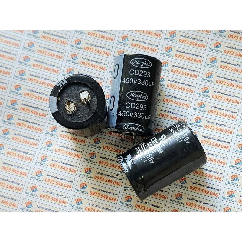 Tụ điện, tụ hóa 330uF 450V hàng tháo máy chính hãng