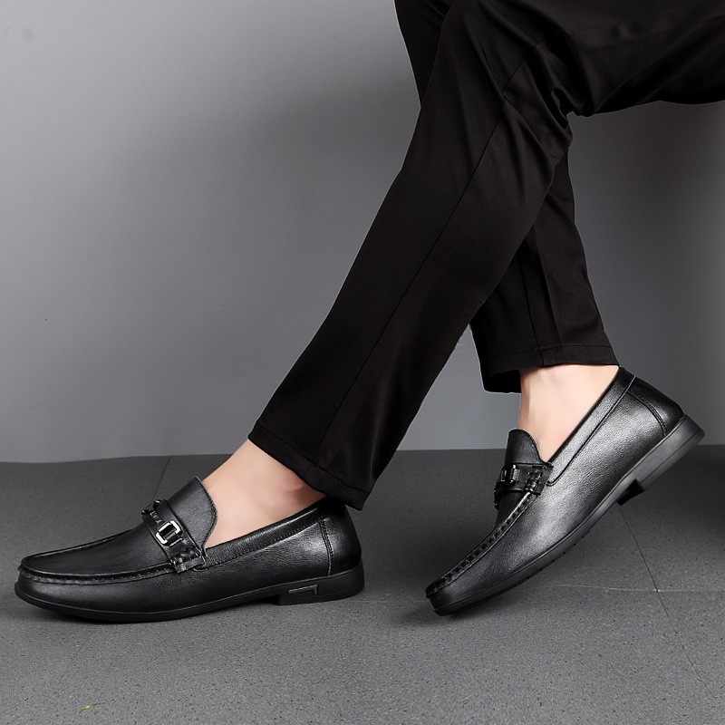 Giày Lười Da Thật Phong Cách Doanh Nhân Cho Nam Size 38~46