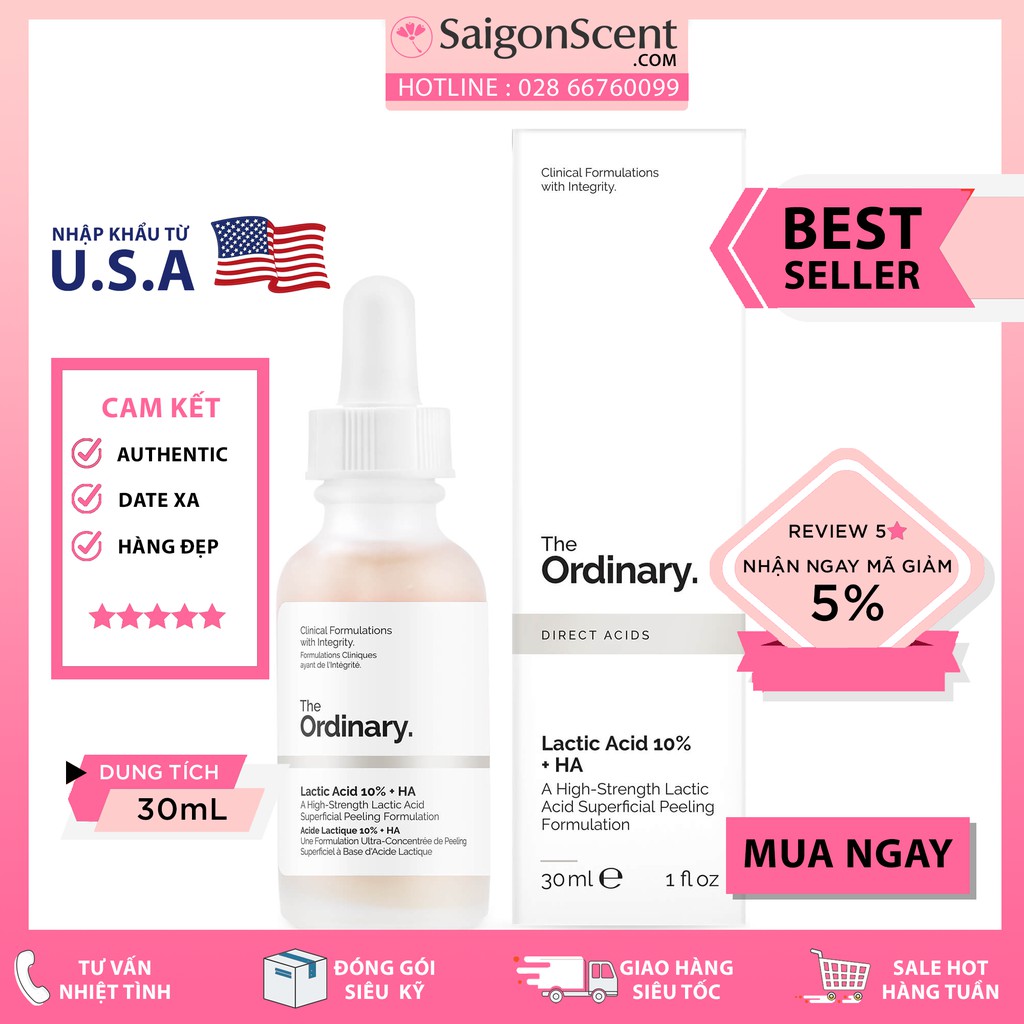 Tinh chất The Ordinary Lactic Acid 10% + HA ( 30mL )