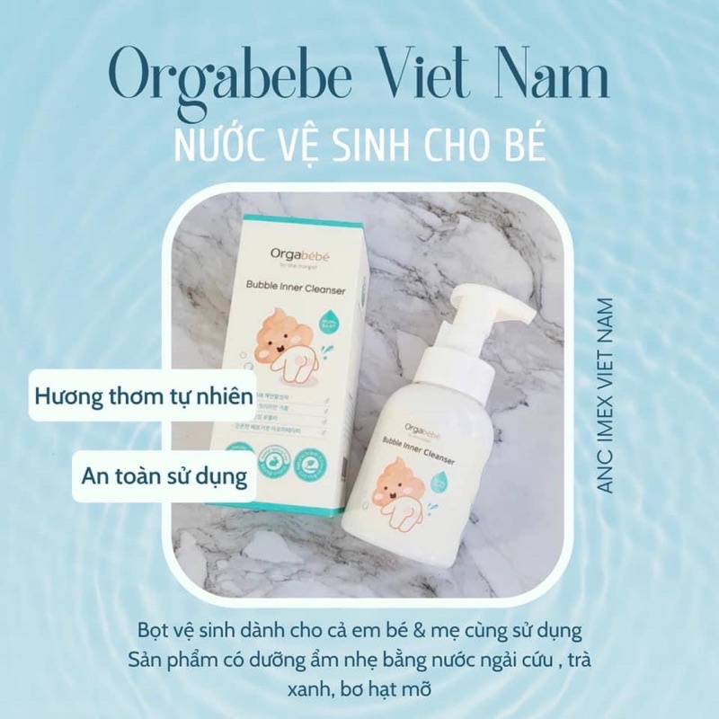 Tổng hợp Orgabebe Hàn Quốc sữa tắm gội/ dung dịch vệ sinh/ kem chống nắng/ kem dưỡng ẩm/ nước làm sạch