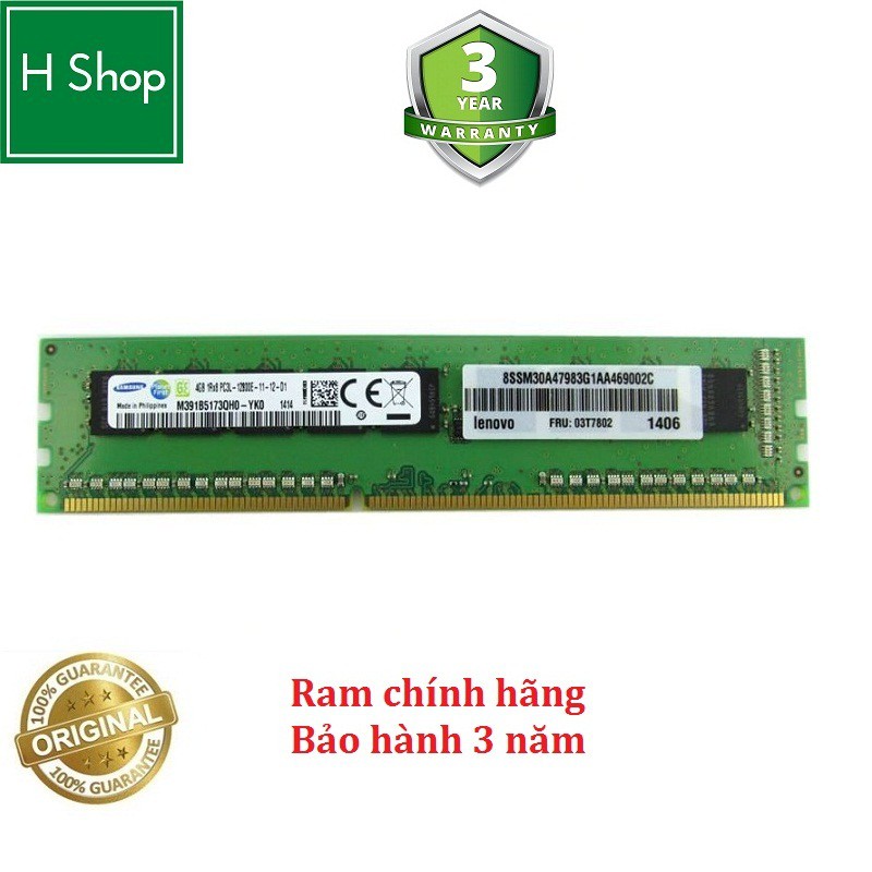 [Freeship toàn quốc từ 50k] Ram PC DDR3L 4Gb bus 1600 - 12800s tháo máy, bảo hành 1 năm