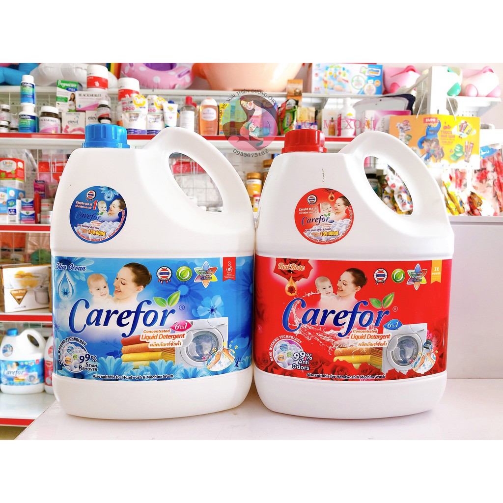 Nước Giặt Carefor 3500ml Thái Lan - An toàn, Bền màu cho quần áo của cả mẹ và bé (Shop mẹ Xoài)