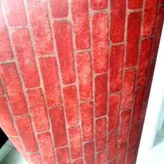 Đề can vân gạch đỏ , gạch ghi trang trí dán tường khổ 1m2