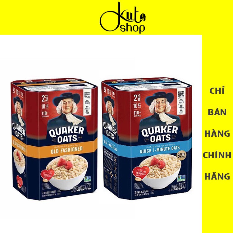 Thùng 4.5kg Yến mạch Quaker Oats nguyên chất