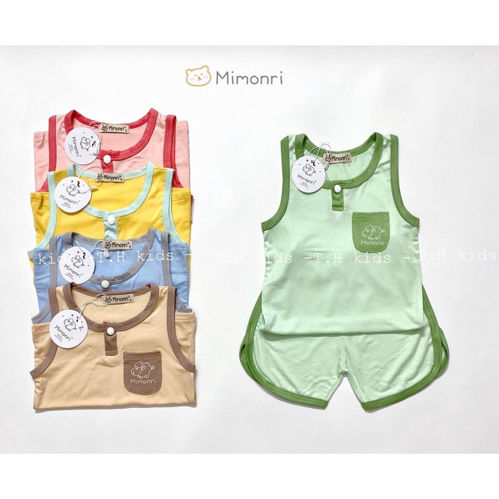 Bộ Ba Lỗ Thun Lạnh Cổ Trụ BL03 Chất Siêu Đẹp Siêu Mát Cho Bé Trai Bé Gái