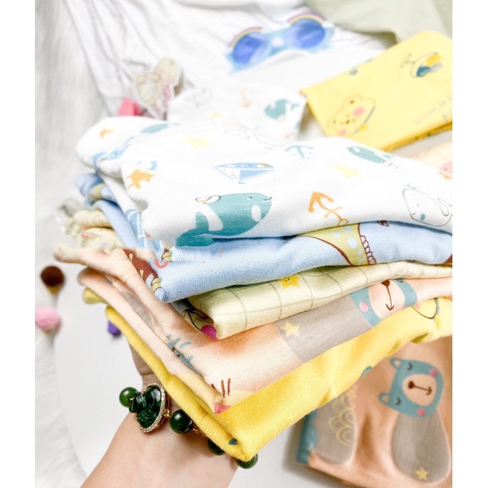 Bộ dài tay thun lạnh Minky Mom, set đồ ngủ đáng yêu cho bé từ 8 đến 18kg. Quần áo mặc ở nhà - Riokids DT1