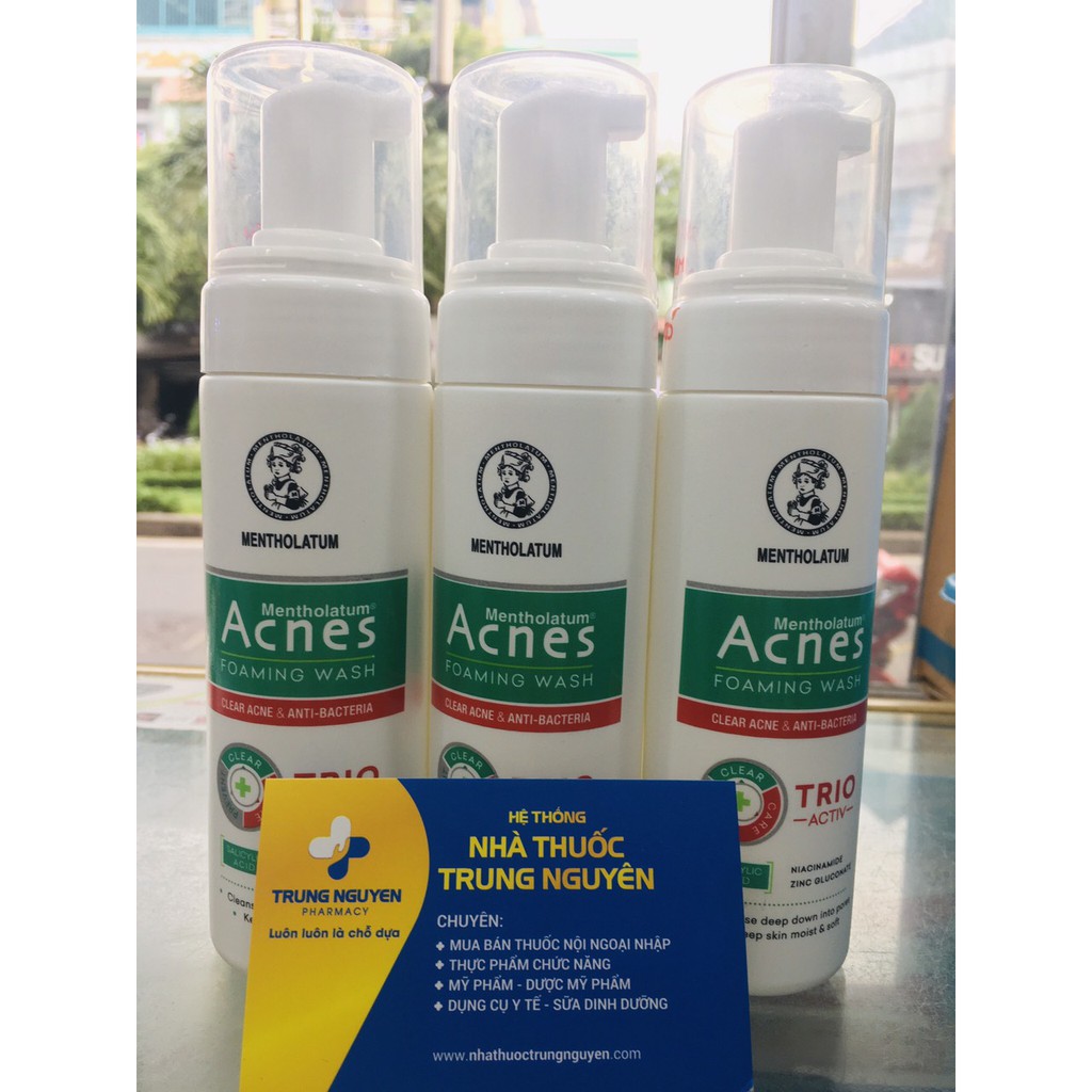 Acnes Foaming Wash TRIO ACTIV– Dung dịch tạo bọt ngăn ngừa mụn