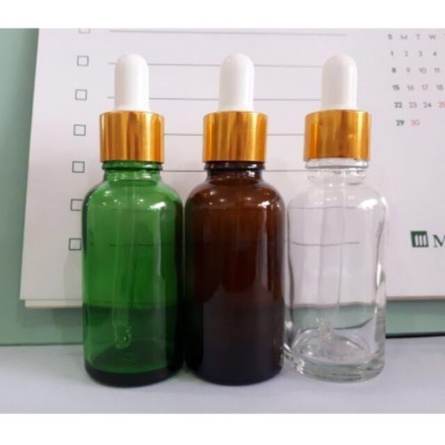 [50ml/100ml] Lọ đựng tinh dầu bóp giọt khoen vàng - lo dung serum