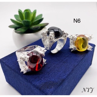 Nhẫn bạc nam bạc ta 925 nhẫn đá to
