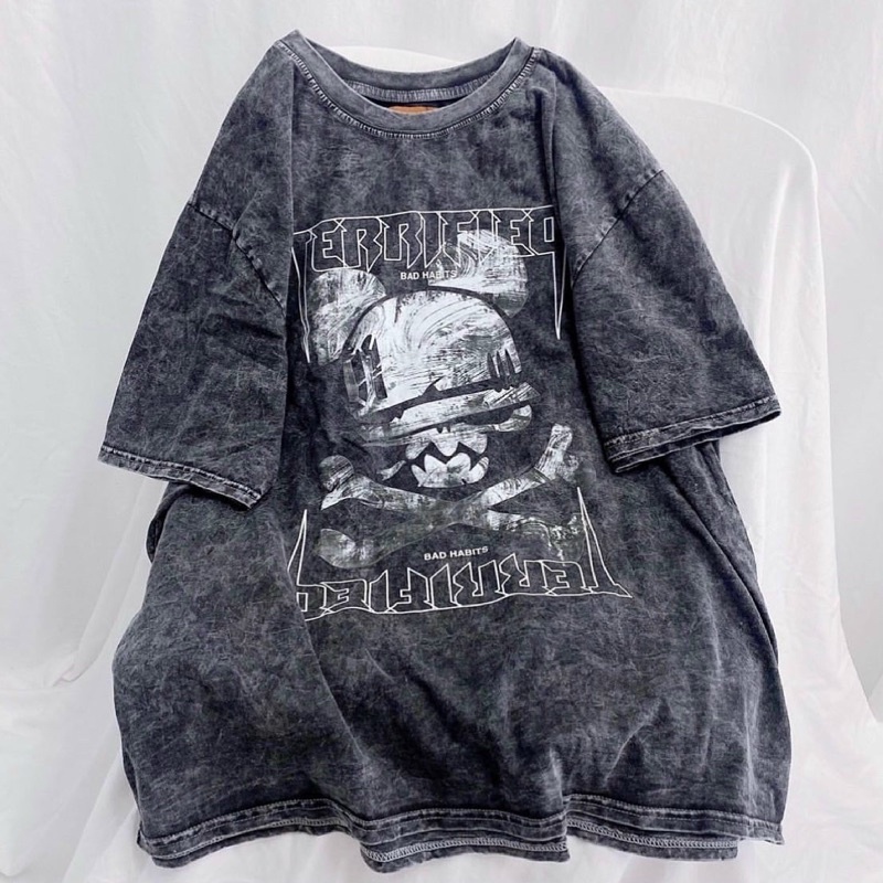 Áo Thun Tay Lỡ Unisex WASH Xám TERRI /Nam nữ unisex/FREESHIP 99K ❤️ Jaystoree
