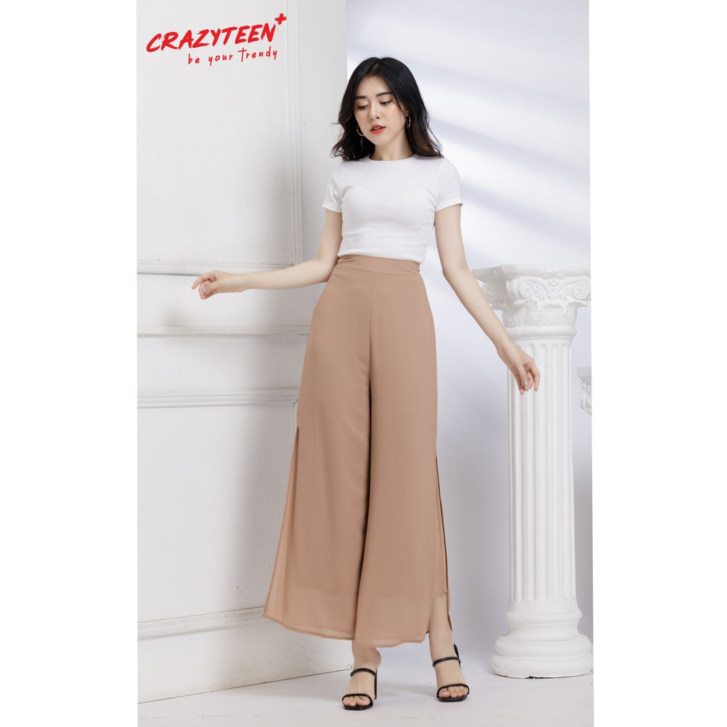 [Mã FAMALLT5 giảm 15% đơn 150k] Áo thun croptop nữ CRAZYTEEN phong cách trẻ trung (AC0340)