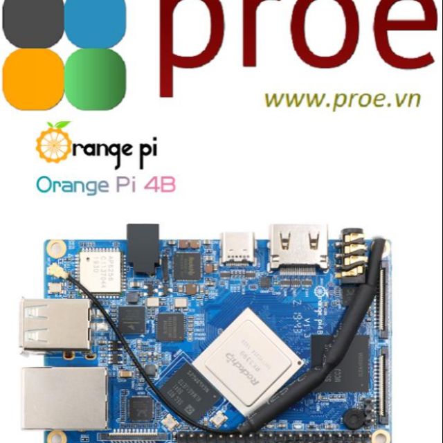 Máy tính nhúng Orange Pi 4B RK3399 4GB DDR4 16GB EMMC NPU phiên bản mới nhất, mạnh nhất | BigBuy360 - bigbuy360.vn