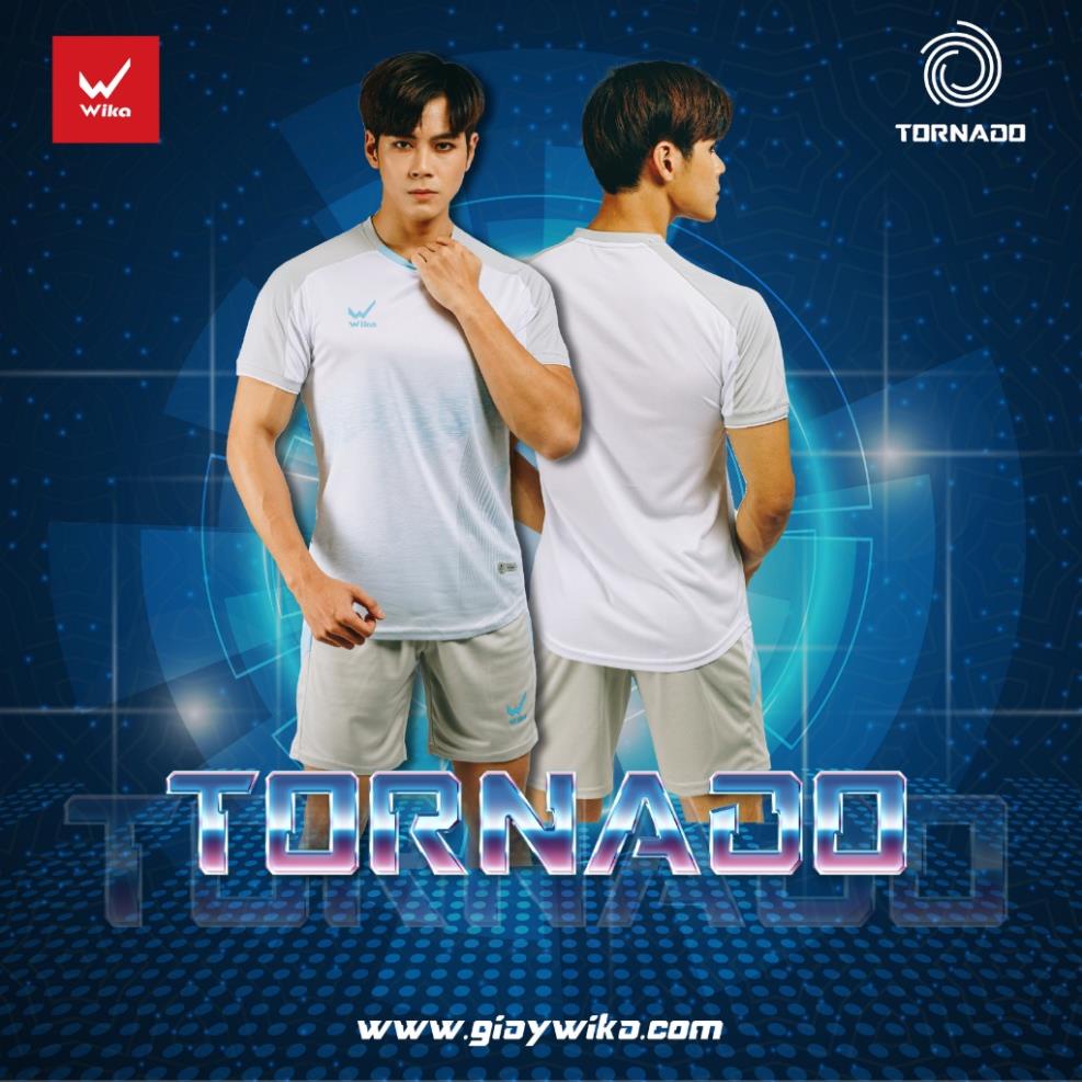 Áo Bóng Đá Wika TORNADO In Chuyển Nhiệt 4D Tinh Tế Đường Vân Lốc Xoáy, Kết Cấu Vải Mềm Mịn, Thoáng Khí Thấm Hút Tốt