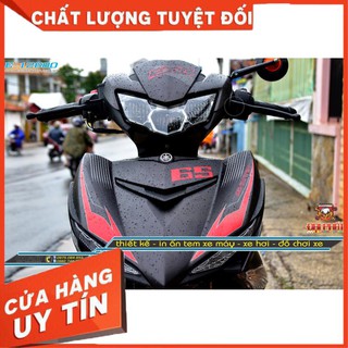 Tem Trùm Xe Exciter 150 MX Đen Đỏ