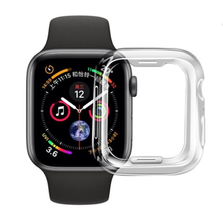 Case ốp bảo vệ silicon dẻo viền màu cho Apple Watch 44mm hiệu Hotcase (chống va đập trầy xước, chống bụi, bảo vệ viền)