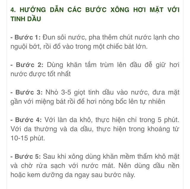 Tinh dầu Sả nguyên chất xông mặt