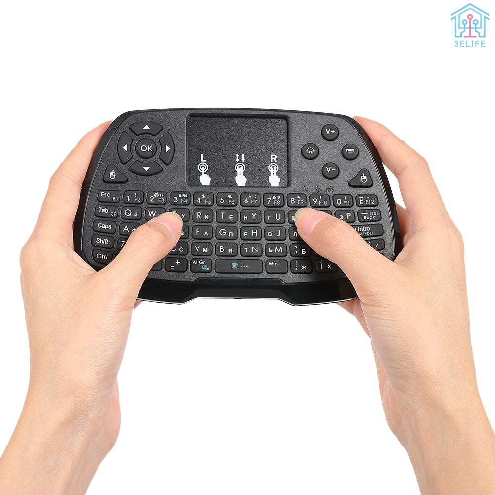 【E&V】Spanish Version 2.4GHz Wireless Keyboard Touchpad Mouse Handheld Remote Control for TV BOX Smart TV PC Notebook