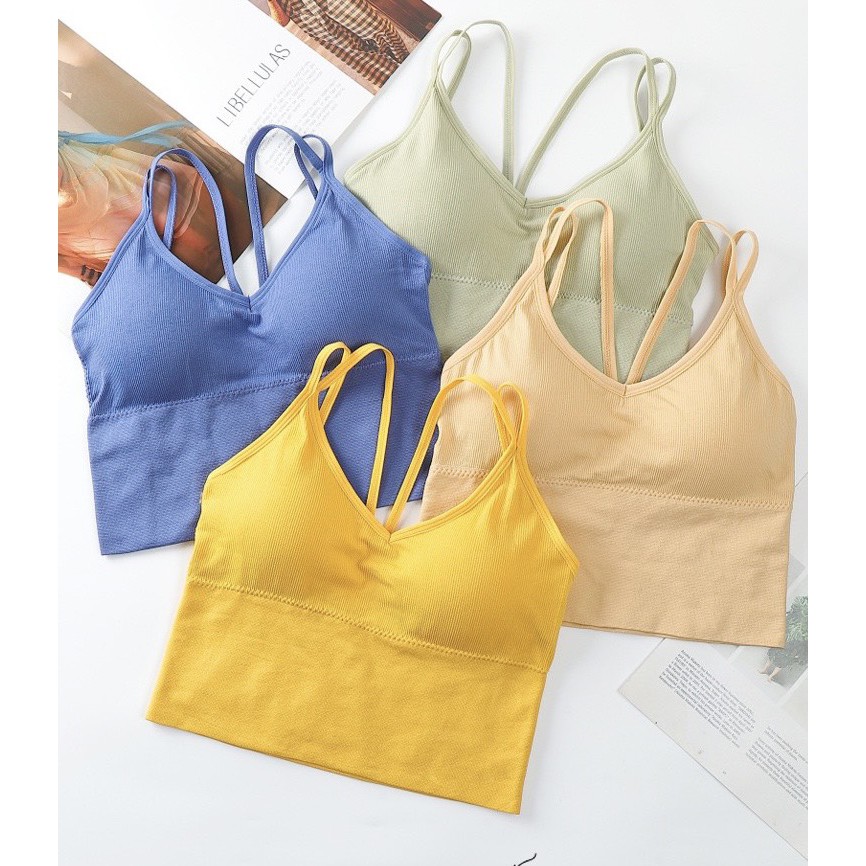 Áo lót nữ 052 có sẵn đệm ngực dáng crotop hàng xịn giá rẻ kết hợp nhiều loại trang phục đi biển | BigBuy360 - bigbuy360.vn