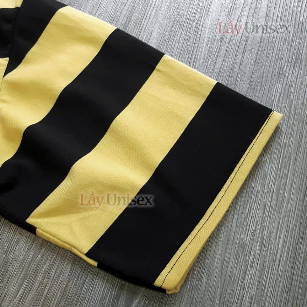 Áo thun sọc bee vàng đen, form rộng tay lỡ unisex  ཾ