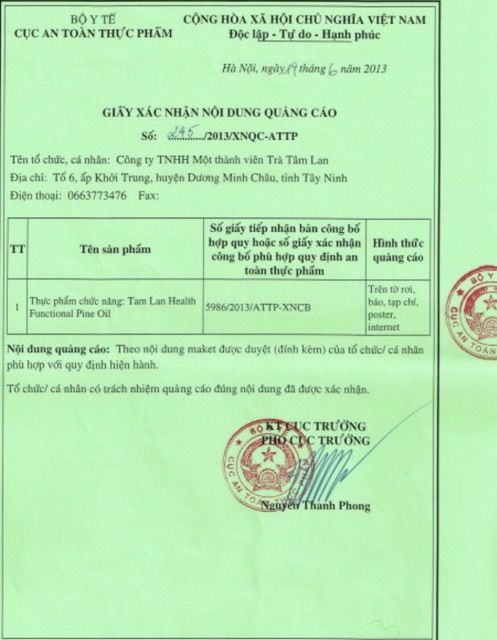 Tinh dầu Thông Đỏ Tâm Lan Health Functional Pine Oil 100 viên