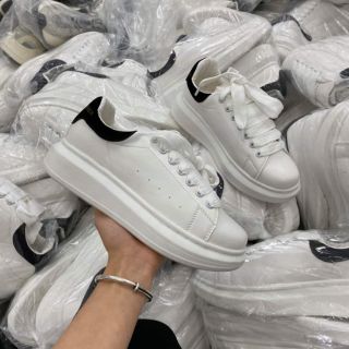 [Hàng sẵn + Full box] Giày Sneaker Trắng gót đen