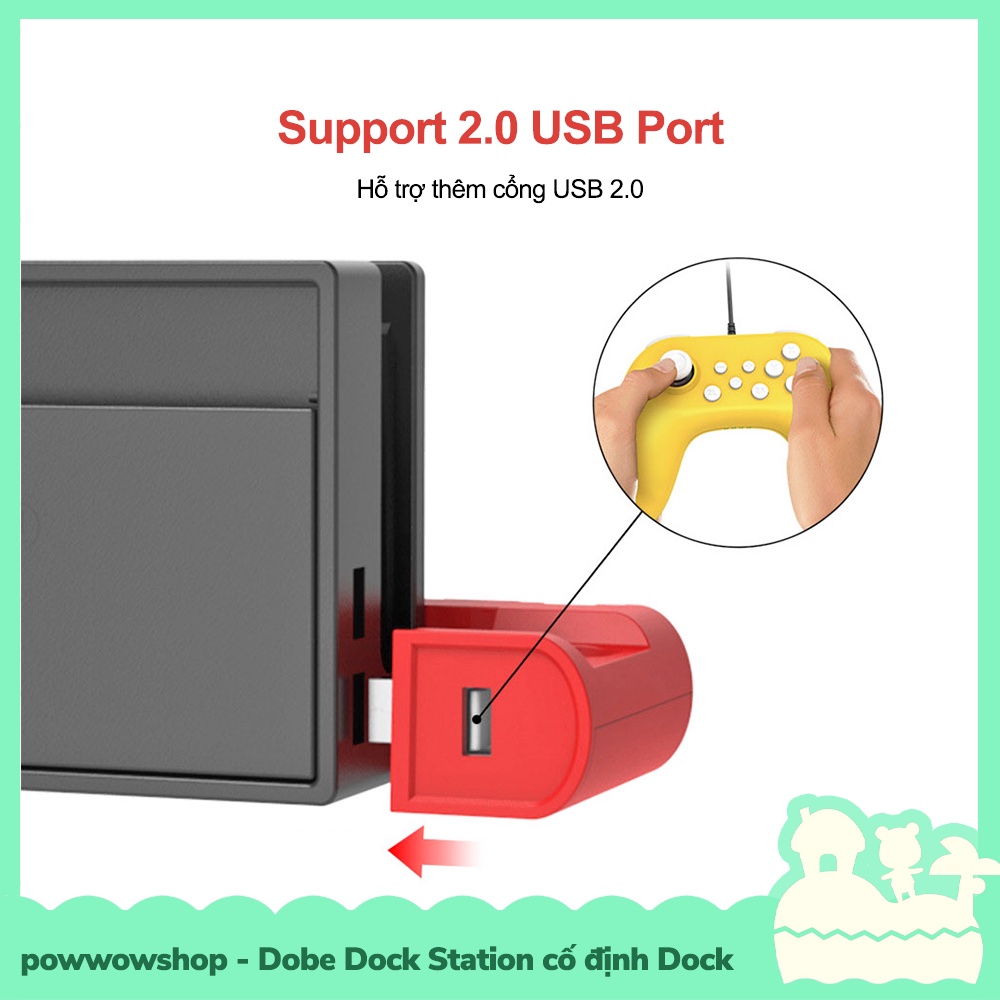 [Sẵn VN - Hỏa Tốc] Phụ Kiện Dobe Dock Station Đế Dựng Cố Định Dock Sạc Charging Joycon Cho Máy Game Nintendo Switch