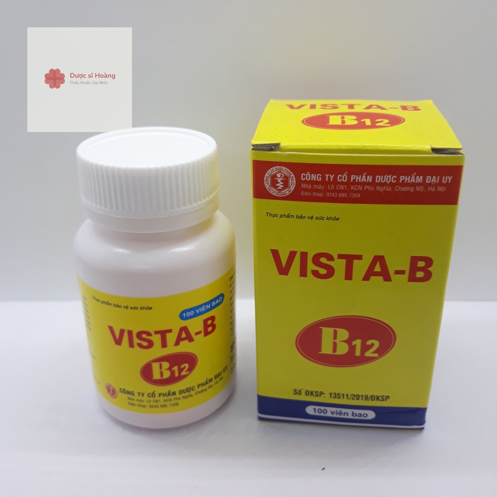 VISTA B B12 lọ 100 viên bổ sung vitamin nhóm B