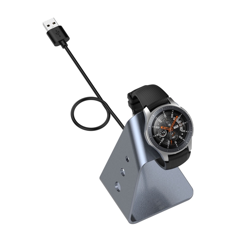 Đế sạc nam châm USB bằng kim loại cho đồng hồ Samsung-Galaxy 42/46mm Gear S2 Sport Classic S3 Frontier SM-R760 R800 SM-R765 SM-R600