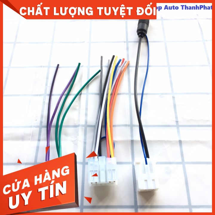 Dây Giắc Nguồn Đầu CD Toyota Vios, Camry, Innova, Fortuner, Altis, Yaris....