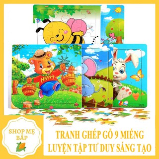 TRANH GHÉP GỖ❤️FREESHIP❤️Tranh Ghép Gỗ 9 Miếng Cho Bé Phát Triển Tư Duy Sáng Tạo - DC13