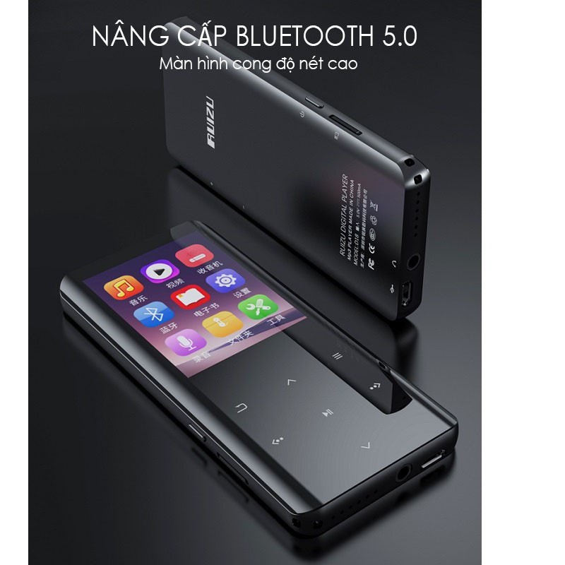 Máy nghe nhạc MP3 RUIZU D18 32GB - Bluetooth 5.0 - Loa tích hợp Trình phát video Di động 2.4 inch - Hàng Chính Hãng