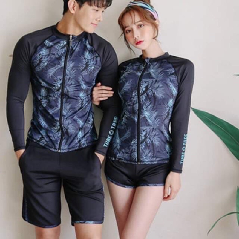 Bộ bikini 3 mảnh áo dài tay kín đáo chống nắng