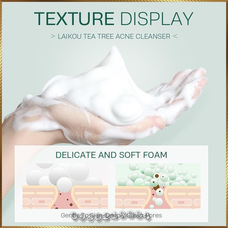 Sữa rửa mặt tràm trà Laikou Tea Tree ACNE Cleanser kiềm dầu dịu da dành cho da mụn L1989