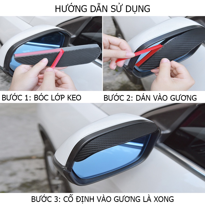 Vè Che Mưa Ô Tô Giả Carbon Chống Nước Gương Chiếu Hậu Giá Rẻ Phù Hơp Với Mọi Dòng Xe