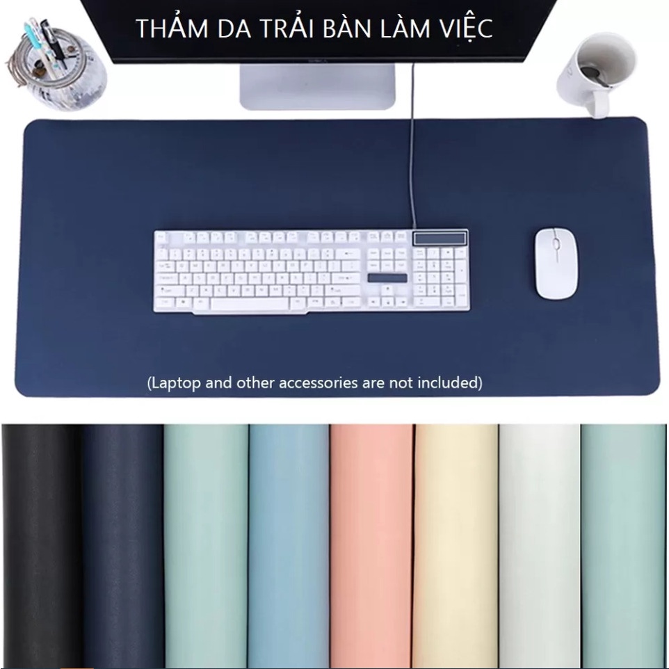 Thảm DA Trải Bàn Làm Việc DeskPad Size Lớn Kiêm Miếng Lót Chuột Máy Tính Cỡ Lớn Mouse Pad Chống Nước Nhiều Màu