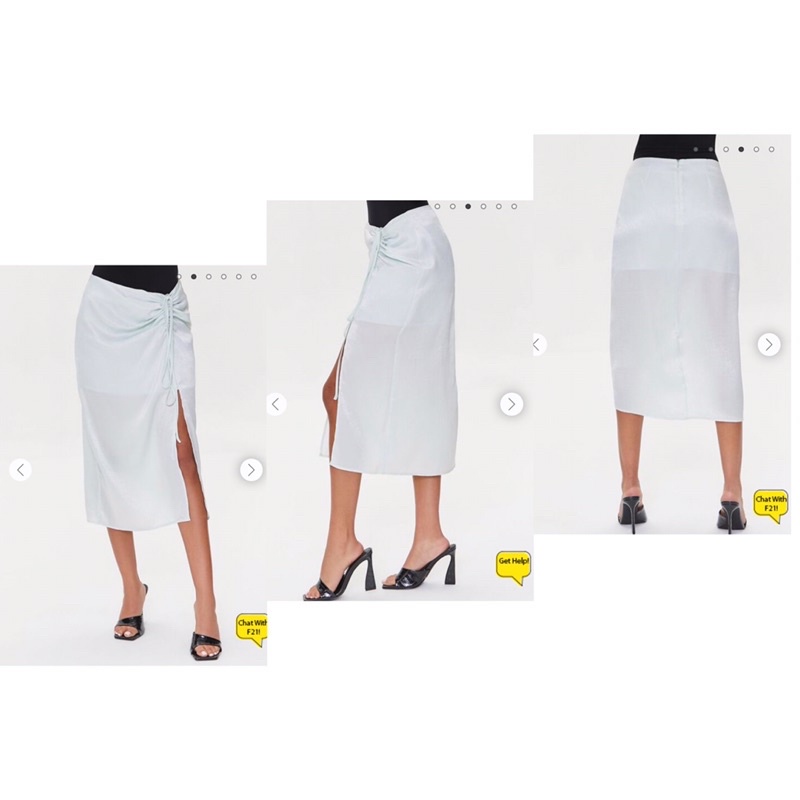 👉🏻 Chân váy dây rút satin F-21 xuất xịn