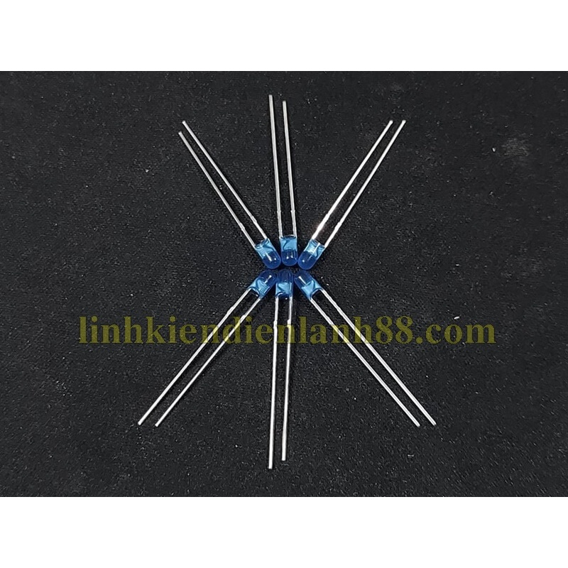 50 Cái Led 3mm màu Xanh dương đậm chân dài mới !