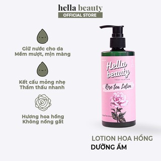 Dưỡng ẩm da tinh dầu tự nhiên hoa hồng Hella Beauty 300g