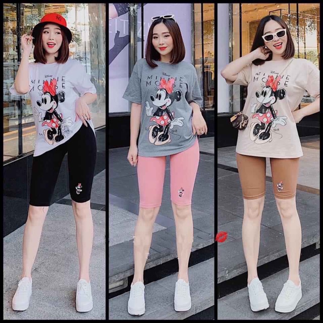 BỘ MẶC NHÀ NỮ HÌNH MICKEY CHẤT COTTON CỰC MÁT