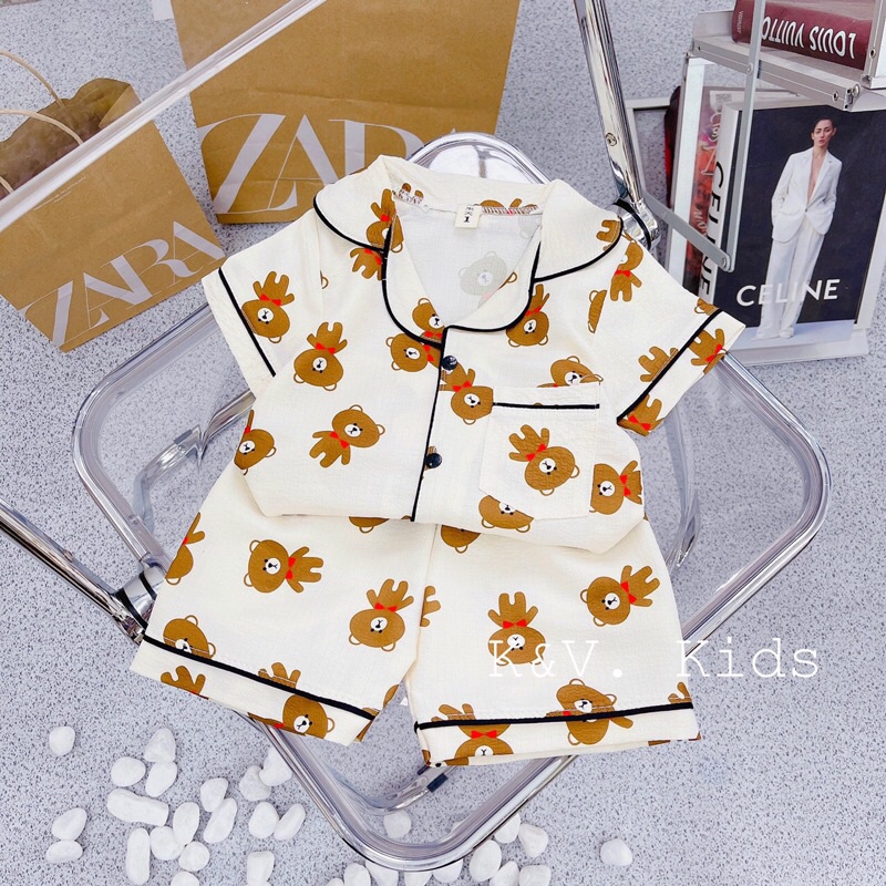 Set bộ Pijama/ Bộ đồ ngủ mặc nhà xinh xắn cho bé trai bé gái