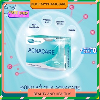 ACNACARE VIÊN UỐNG GIẢM MỤN NGĂN NGỪA MỤN GIÚP GIẢM THÂM DO MỤN, VÀ GIÚP SÁNG DA