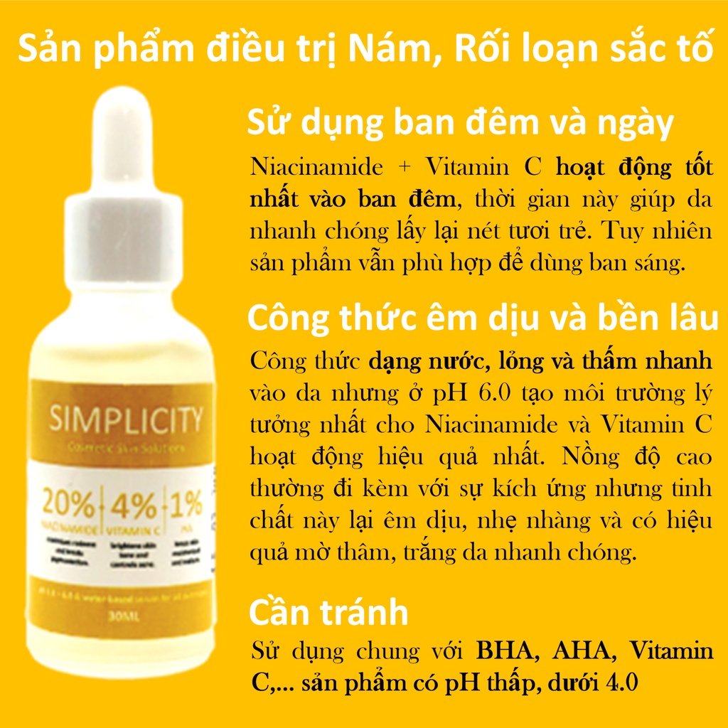20% Niacinamide 4% Vitamin C trắng da mờ thâm dupe Paula’s Choice