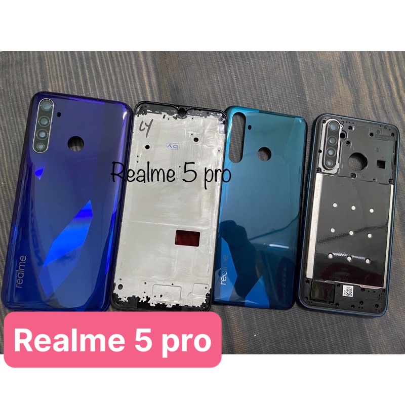 bộ vỏ zin hãng realme 5 pro gồm( kính cam,lưng sườn,phím bấm)