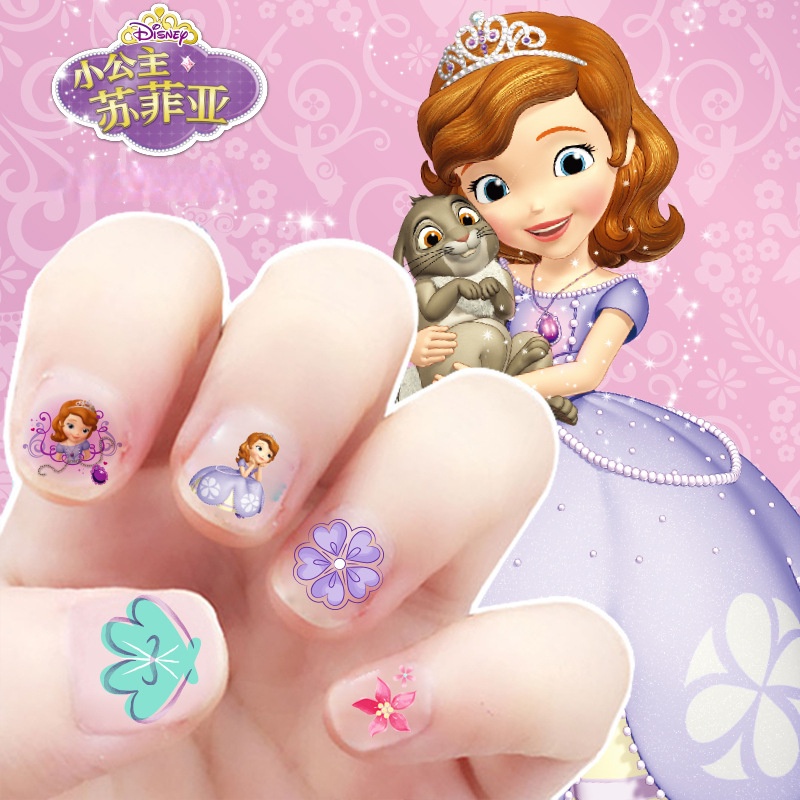 Miếng Dán Trang Trí Móng Tay Hình Disney Snow and ice 2 Elsa Và Anna