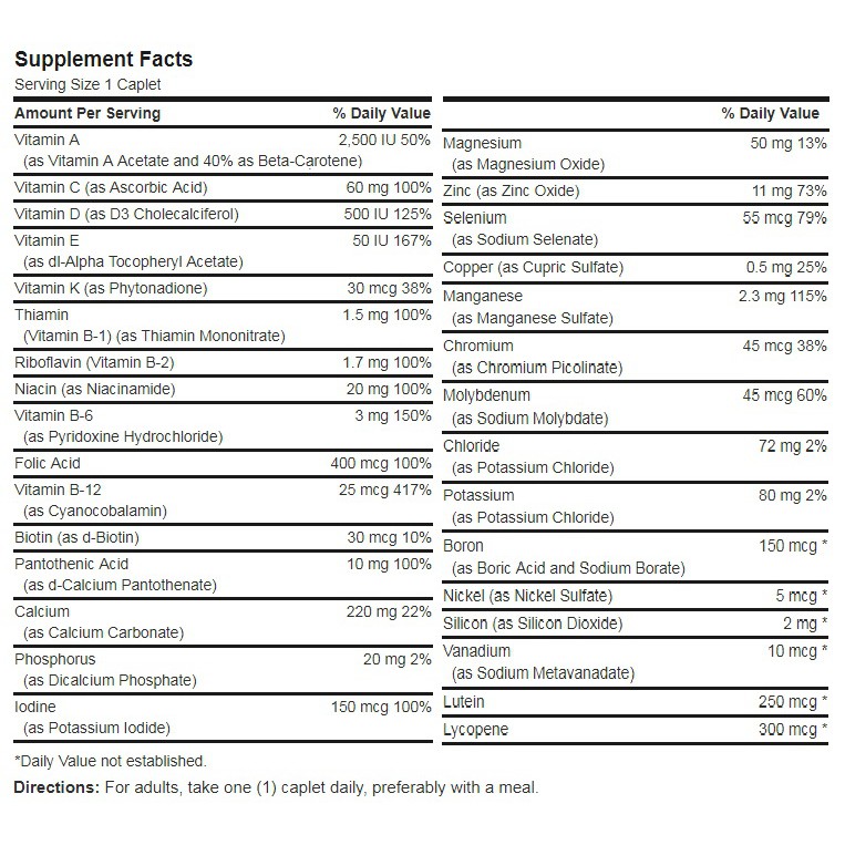 [CHÍNH HÃNG] Dinh dưỡng cho người cao tuổi vitamin và khoáng chất tổng hợp ABC Plus Senior Multivitamin Puritan’s Pride | BigBuy360 - bigbuy360.vn