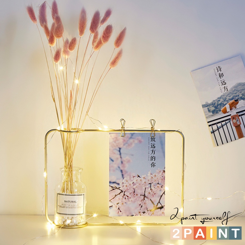 Lọ hoa kết hợp khung ảnh sắt treo postcard, ghi chú decor, trang trí để bàn ( tặng kèm bưu thiếp )