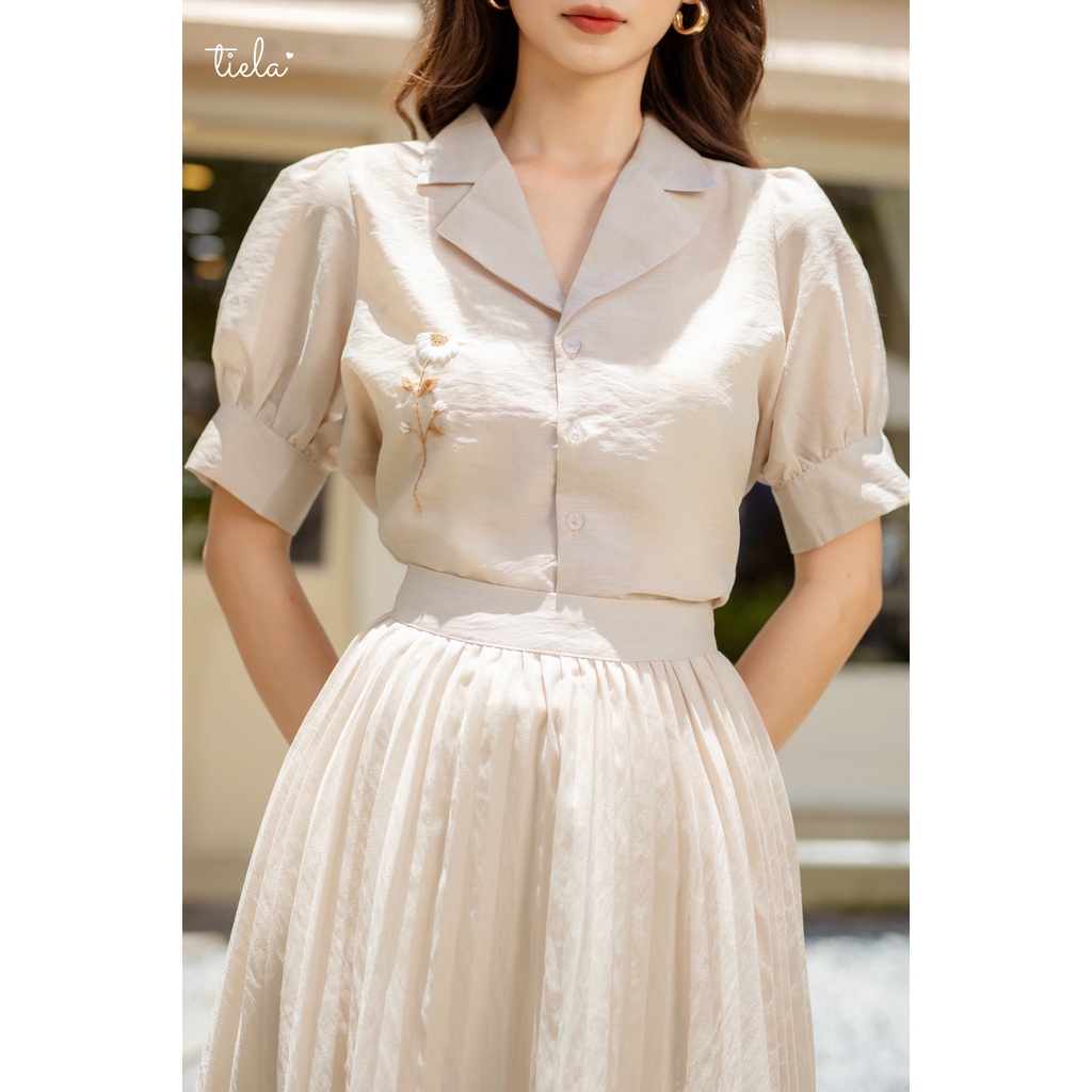 TIELA Áo sơ mi thêu hoa cúc - Minie Shirt