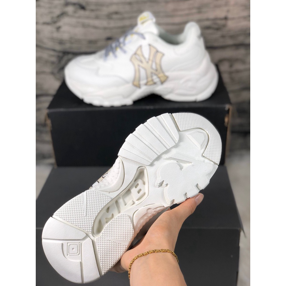 Giày sneaker MLb NY vàng, Giày MLB NY Đôn Đế Chuẩn Đế Tàu full size